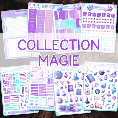 [COLLECTION COMPLETE] 8 Planches d'autocollants Mat Magie
