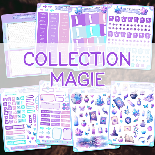 [COLLECTION COMPLETE] 8 Planches d'autocollants Mat Magie