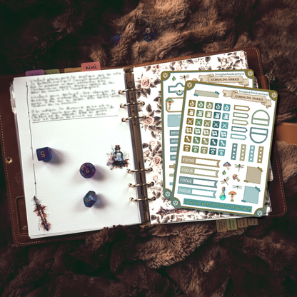 2 Planches d'autocollants Mat Journaling Marais