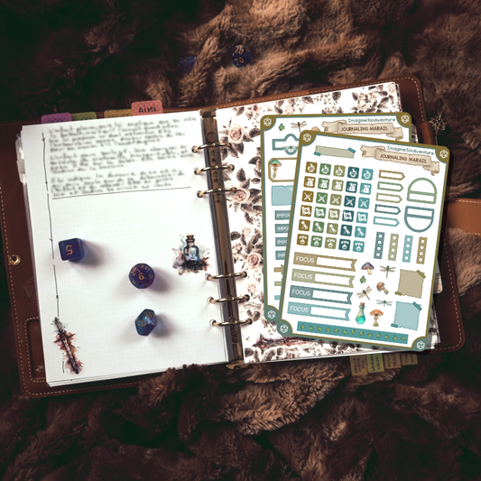 2 Planches d'autocollants Mat Journaling Marais