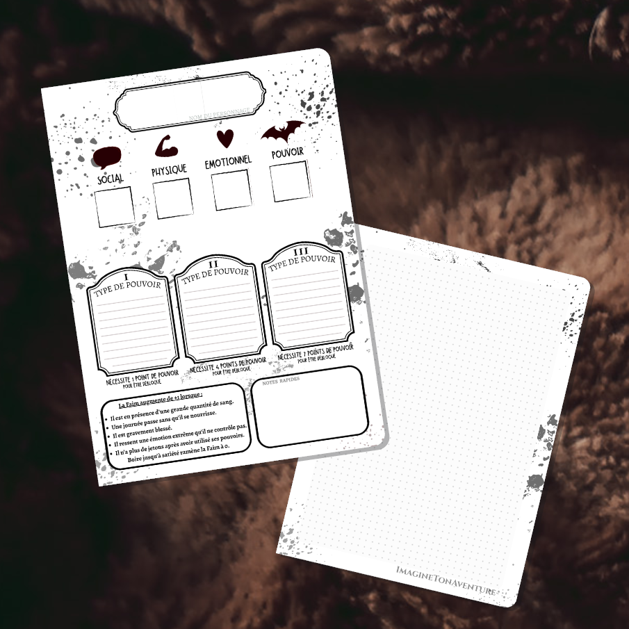 [PDF] Saga - Au seuil de l'aventure - Vampire Fiches Personnages