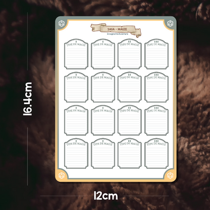 2 Planches d'autocollants Mat PNJ Saga