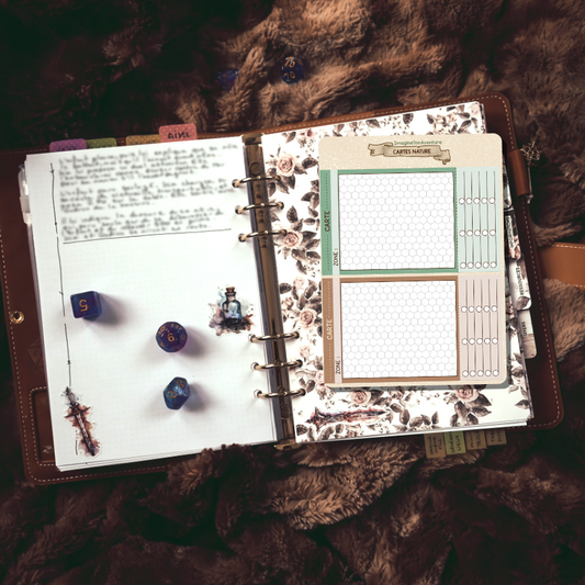 Planche d'autocollants Mat Carte Nature