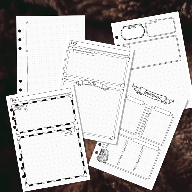 Journaling complet de campagne Le bois maudit En bois