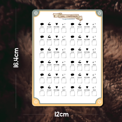 2 Planches d'autocollants Mat PNJ Saga