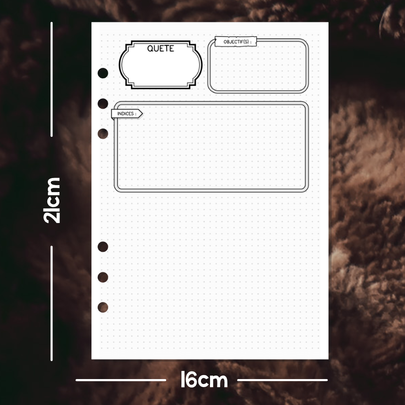 Recharge Feuilles A5 Suivi de campagne pour carnets
