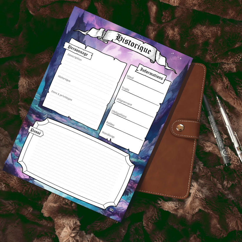 Fiches personnages DD5 Digital Classe Magicien