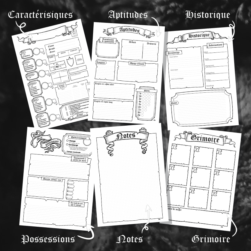 Fiches Personnages DnD5 ImagineTonAventure Fiches Personnages DnD5 ImagineTonAventure