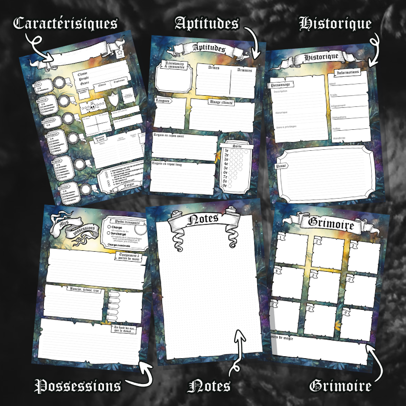 Fiches personnages DD5 Digital Classe Druide