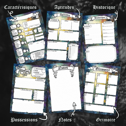 Fiches personnages DD5 Digital Classe Druide