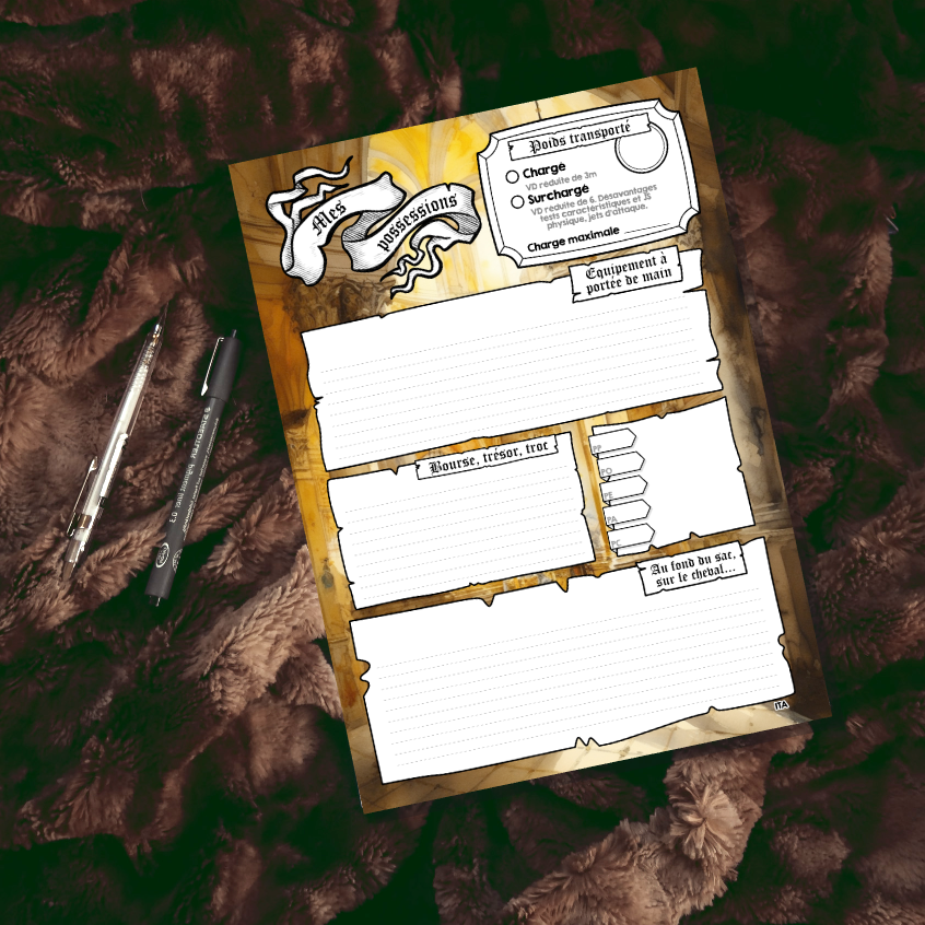 Fiches personnages DD5 Digital Classe Clerc