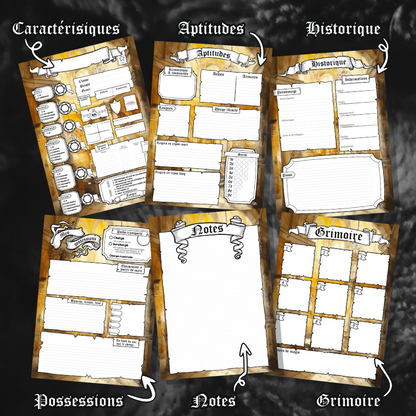 Fiches personnages DD5 Digital Classe Clerc