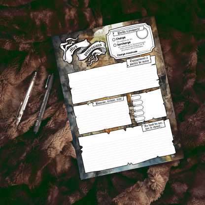 Fiches personnages DD5 Digital Classe Roublard